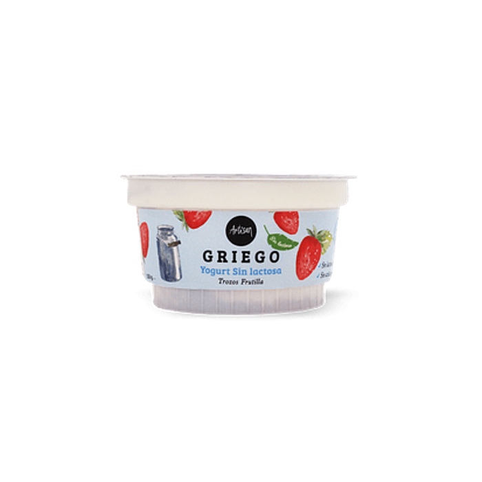 Yogurt griego con trozos de frutilla 150 grs. Lomi