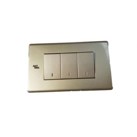 Interruptor Triple 9/32 Dorado 10A
