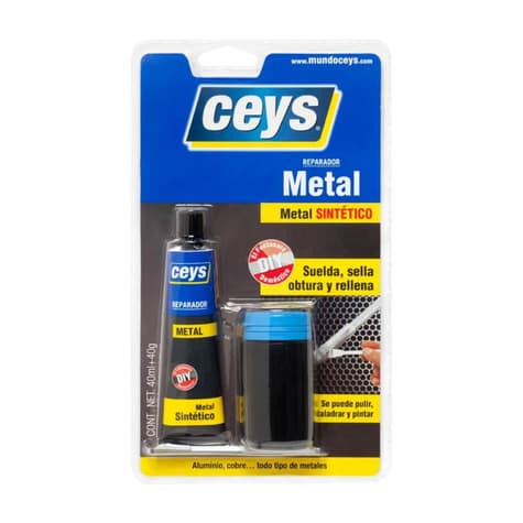 Adhesivo reparador metales 40ml + 40grs 