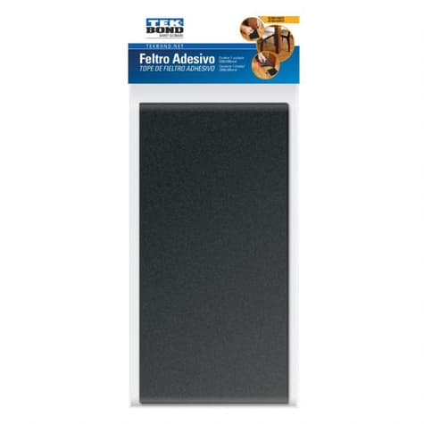 Fieltros Adhesivos Rectangular 200x100mm Negro 1un. 