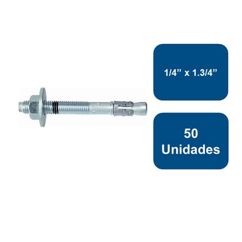 Perno Anclaje 1/4" x 1.3/4" 50un. 