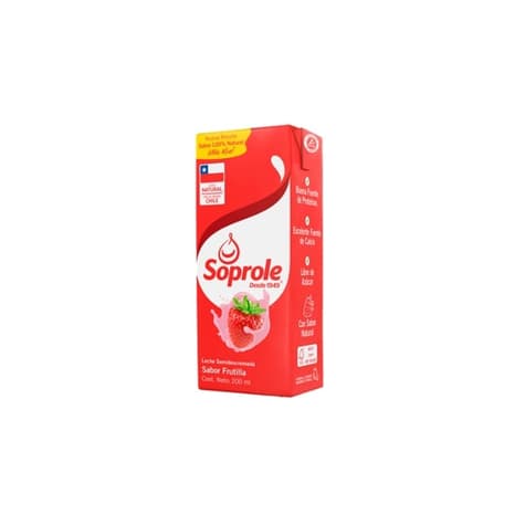 Leche sabor frutilla Soprole despacho en menos de 60 minutos.