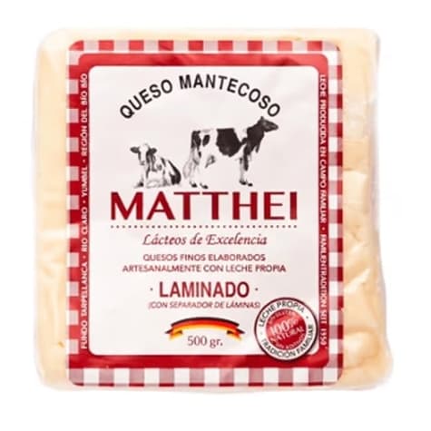 Queso mantecoso laminado 500 grs. 