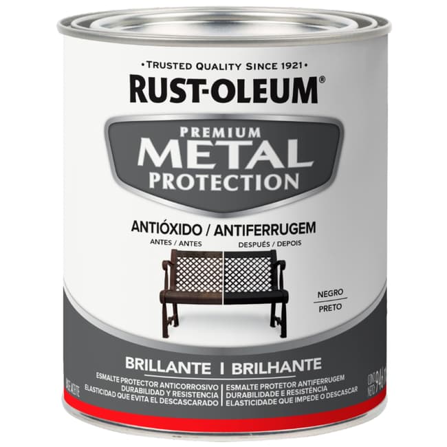 Esmalte Anticorrosivo Metal Protection 946ml Negro Brillante 