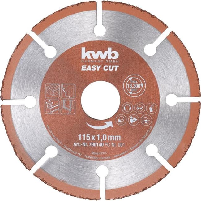 Disco de corte Madera / PVC / Cobre Easy-Cut  4.1/2" / 115mm