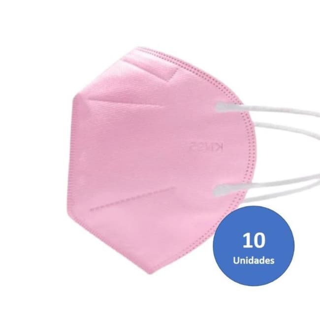 Mascarilla Protectora KN95 Colores Rosado 10un.