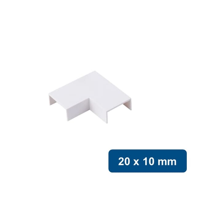 Union L para Canaleta PVC 20x10mm 