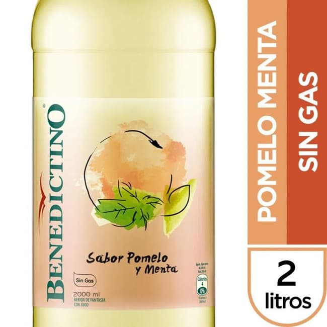 Benedictino Sabor Pomelo Y Menta 2Lt