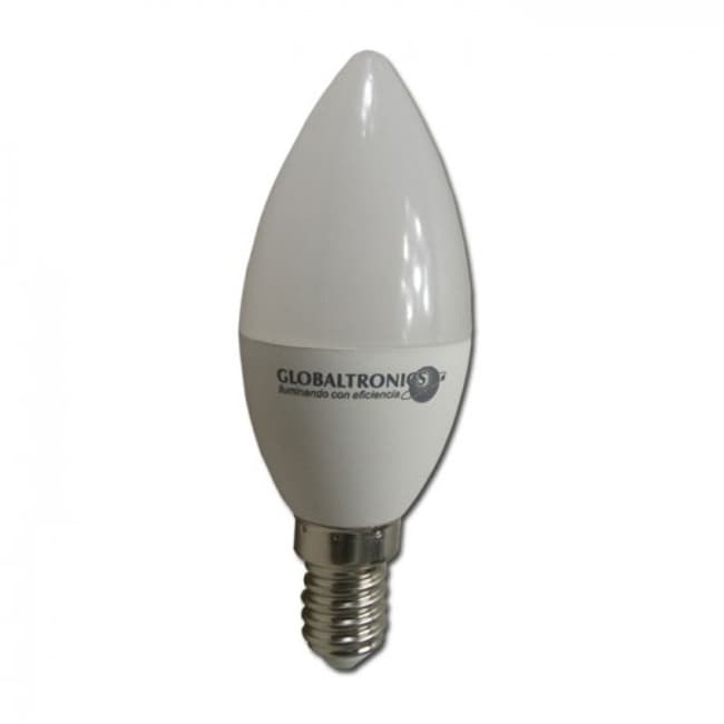 Ampolleta LED Vela E14  6W 2700K Luz Calida