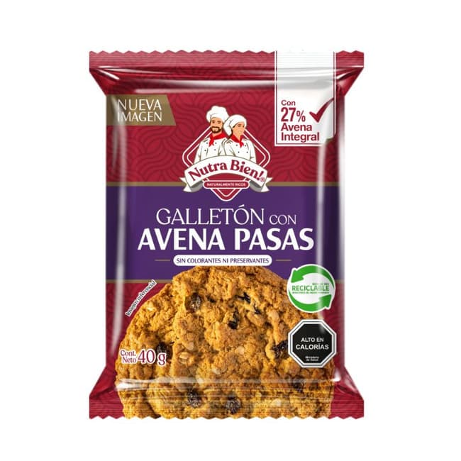 Galleton Avena Pasas Nutra Bien 40Gr