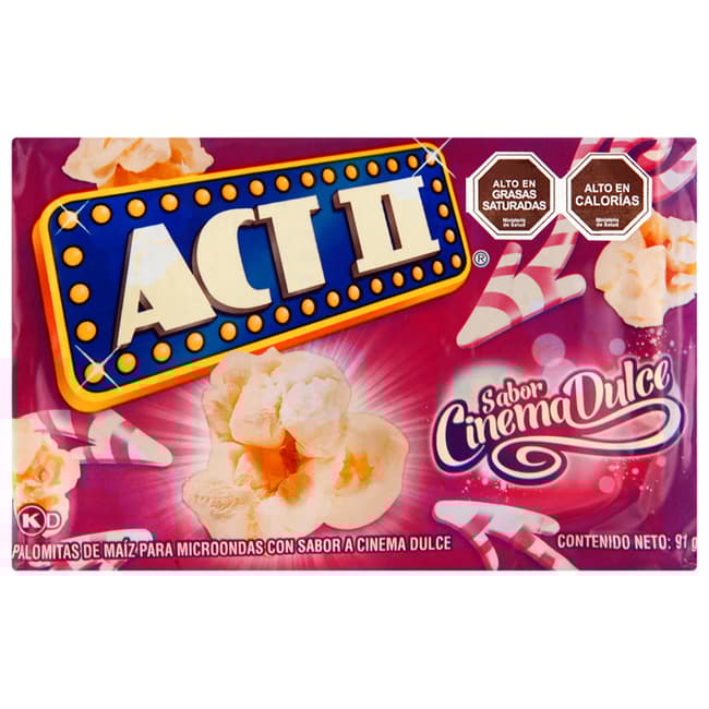 Palomitas De Maiz Sabor Cinema Dulce Act Ii 91Gr