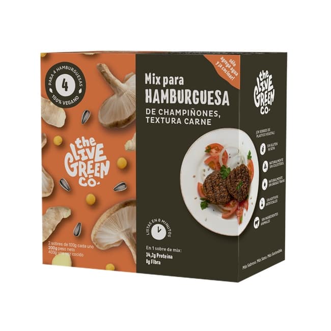 Mix Hamburguesa Champiñones, Textura Carne 4 Un 0