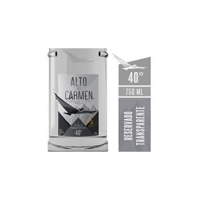 Pisco Alto del Carmen Transparente 40º 750 cc