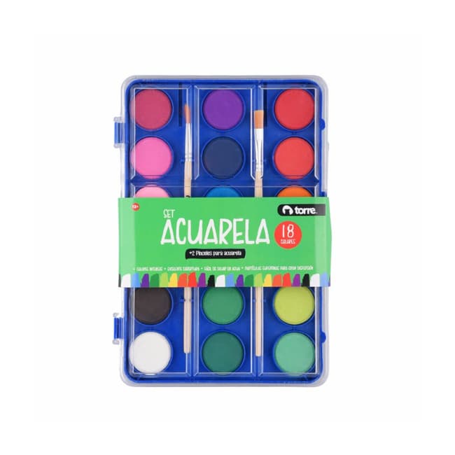 Set de acuarelas 18 colores 