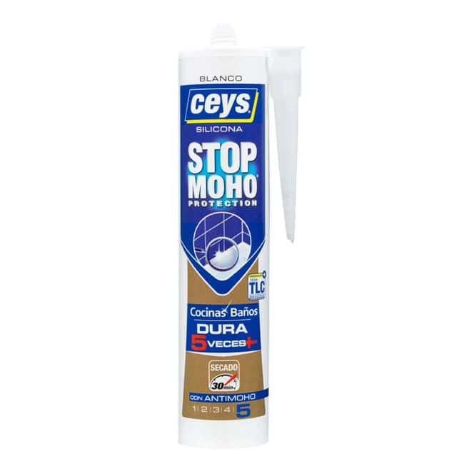 Silicona Baño y Cocina Stop Moho Blanca 280ml 